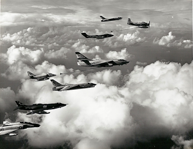 British and U.S. war planes* Top-bottom: RF8, AD, U.K. Sea Vixen, A3D, A4D, 