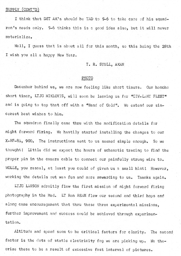 December 1962 Newsletter