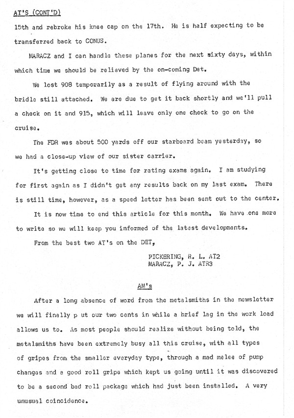 December 1962 Newsletter