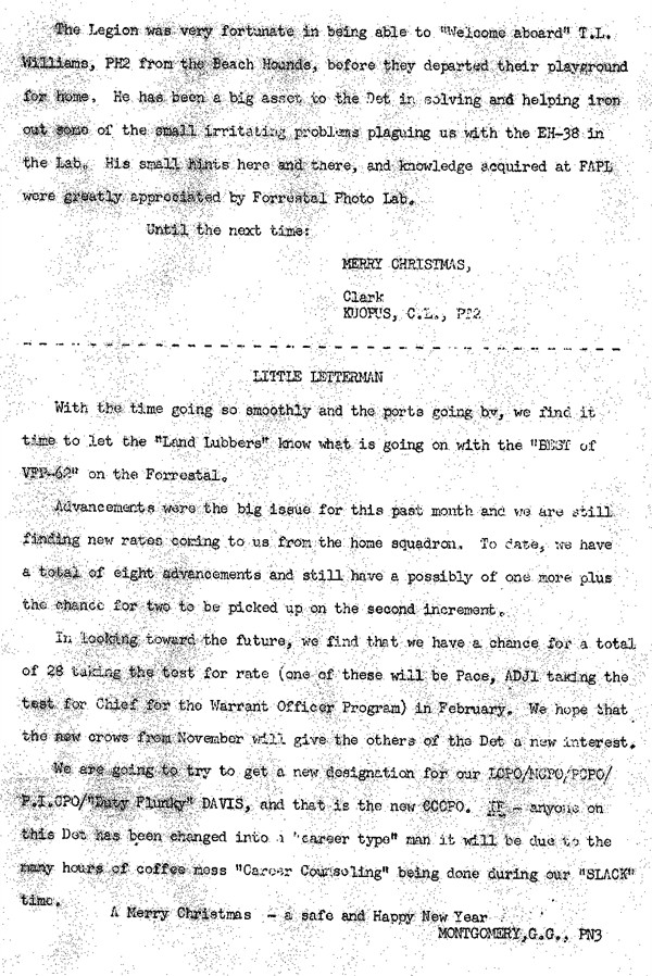 December 1964 Newsletter