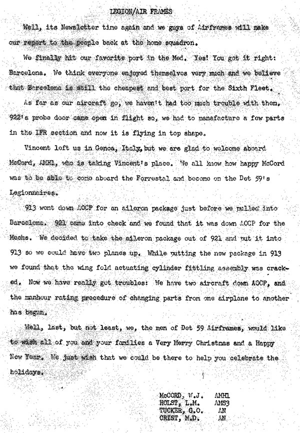 December 1964 Newsletter