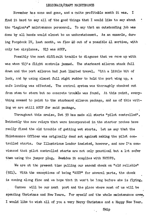 December 1964 Newsletter