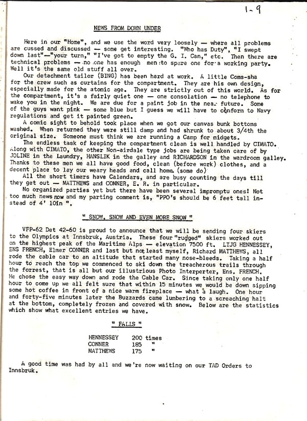 March 1960 Newsletter