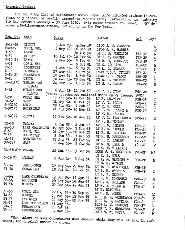 VC-62 History 1949-56