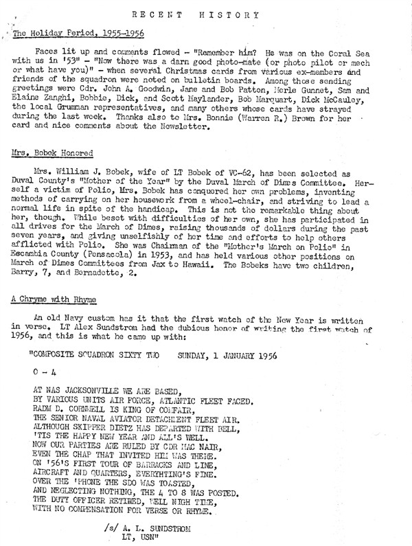 VC-62 History 1949-56