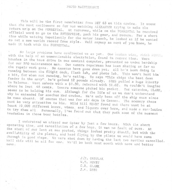 Det 65 1963 Newsletter