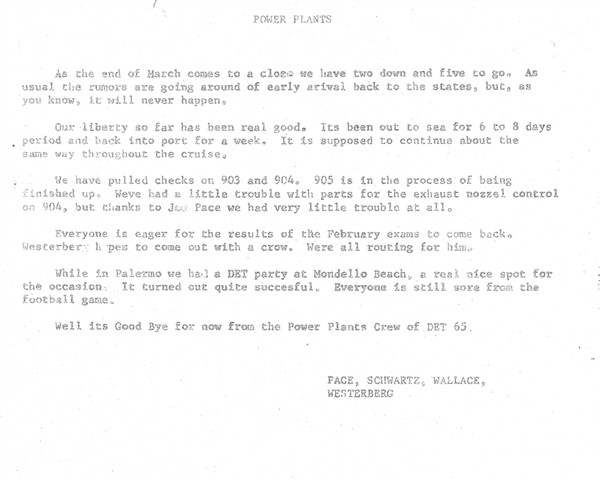 Det 65 1963 Newsletter