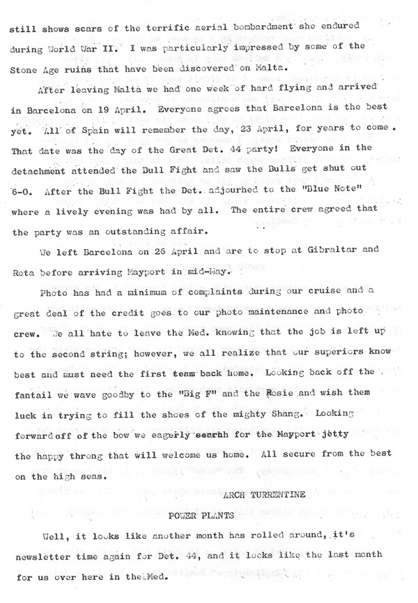 April 1961 Newsletter