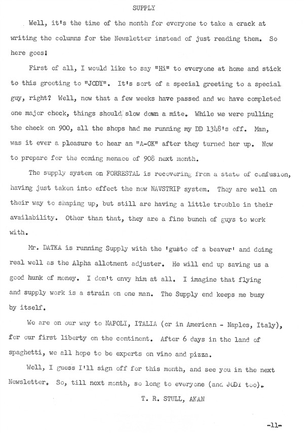 August 1962 Newsletter