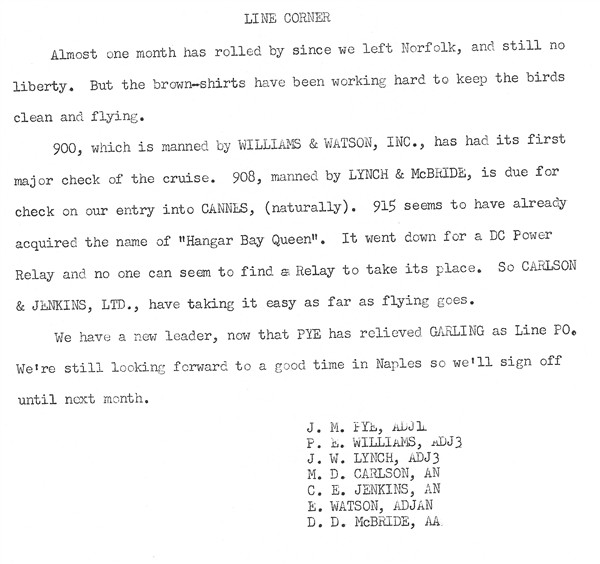 August 1962 Newsletter