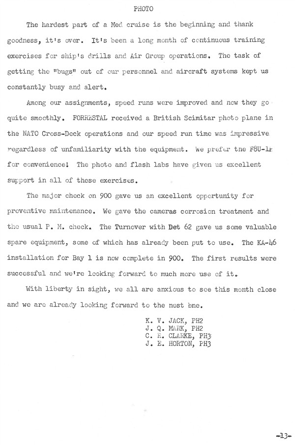 August 1962 Newsletter