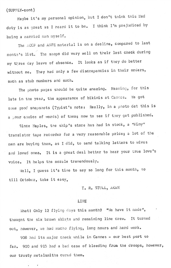 September 1962 Newsletter