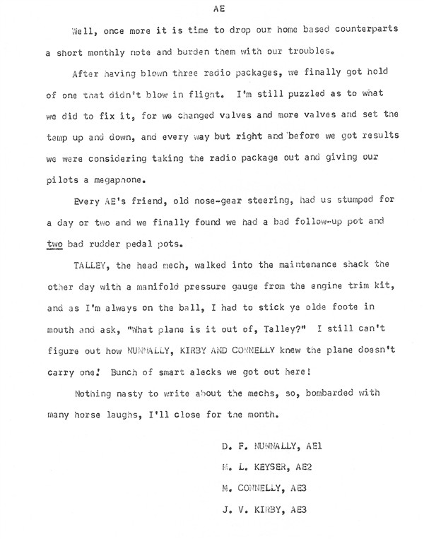 September 1962 Newsletter