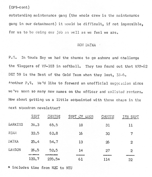 September 1962 Newsletter