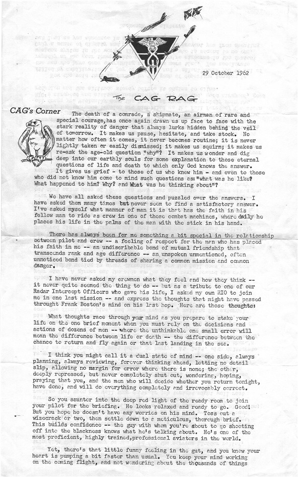 CAGS RAG Oct '62