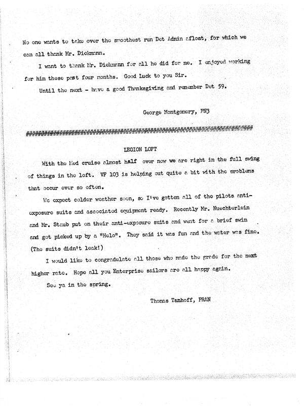 November 1964 Newsletter