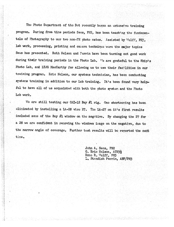 November 1964 Newsletter