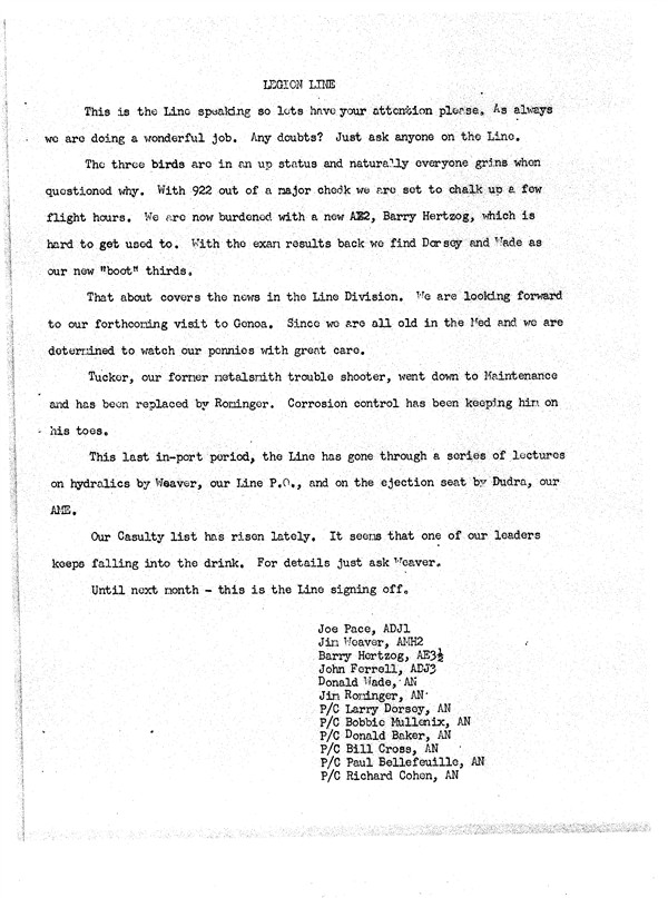 November 1964 Newsletter