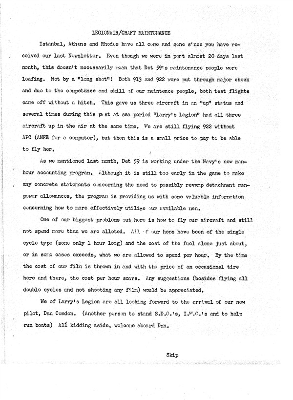 November 1964 Newsletter