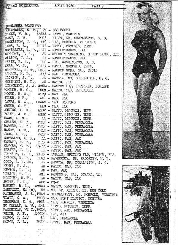 April 1960 Newsletter