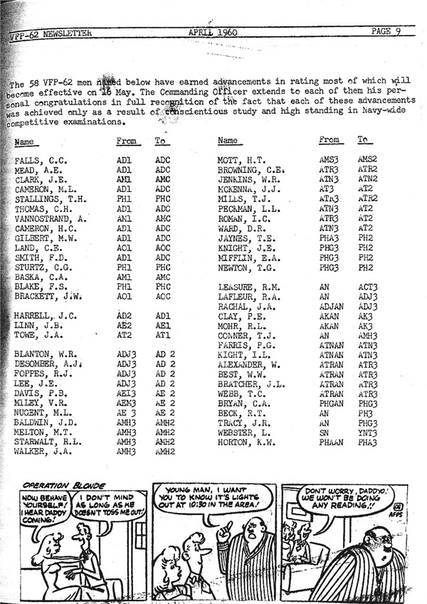 April 1960 Newsletter
