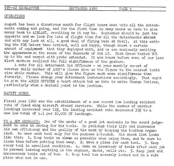 September 1961 Newsletter