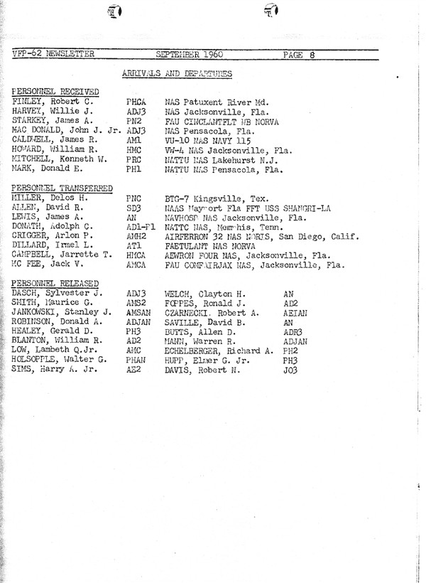 September 1961 Newsletter