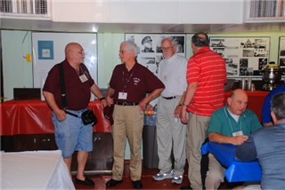 Click photo (64)to enlarge. L-R: Bill Newby, Pete Wallace, John DeChant, (Red Shirt) Scott Ruby, (sitting)John LaGrant