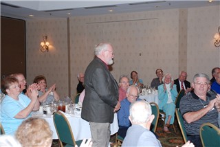 Click photo (196) to enlarge. David Duke VC-62 1953-56 getting recognized for oldest present.